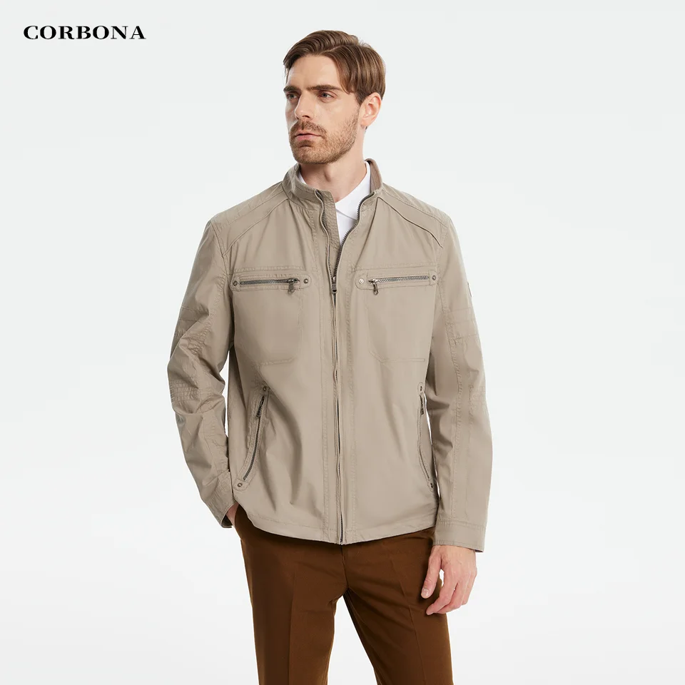 CORBONA 2024 New Arrival Men Spring Jacket White Male Fashion Sailing Sea Working Clothing Parka Autumn Summer High Quality