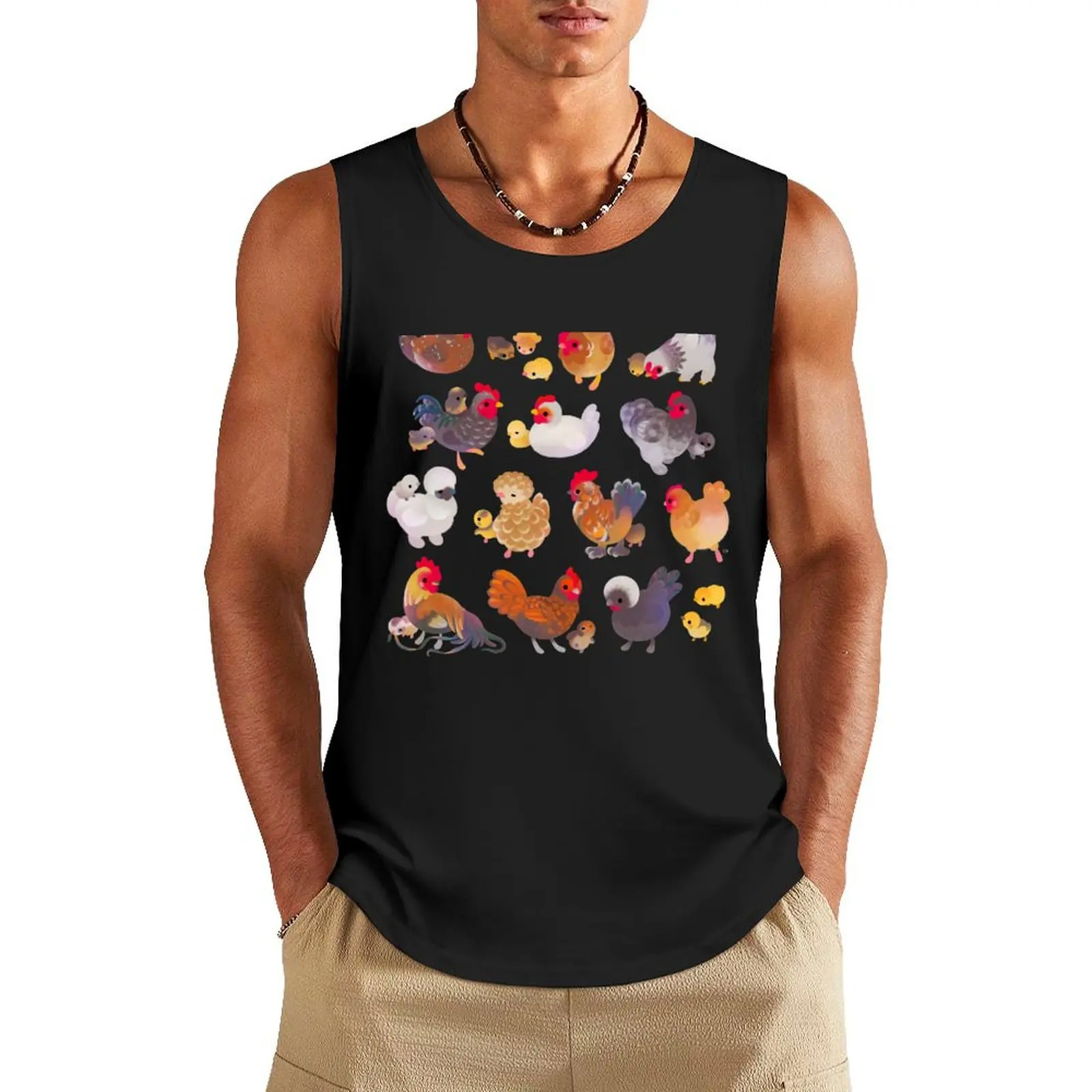 

Chicken and Chick - pastel Tank Top Vest Men's gym t-shirts