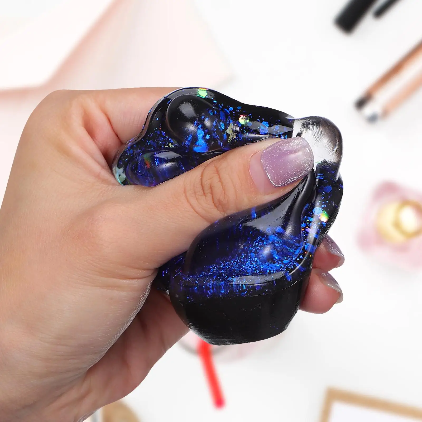 3 Pcs Black Cat Squeeze Toys Adorable Paw Design Soft Safe TPR Material Fidget Toy for Kids Adults Party Favor