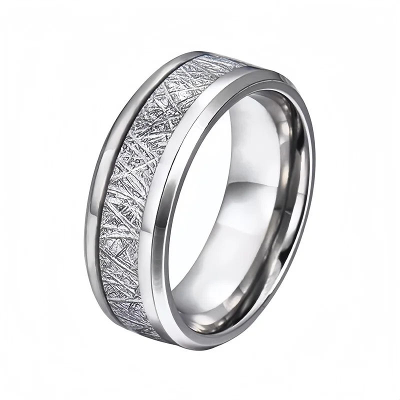 

Trendy Men's Titanium Steel Ring Versatile Light Couple's Jewelry Fashionable Accessory That Does Not Fade