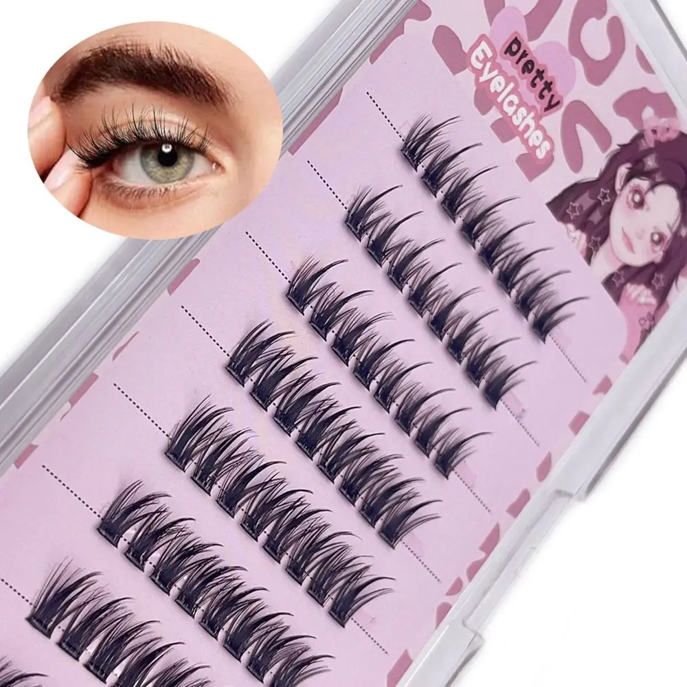 Grappes de cils auto-adhésives, aucune colle nécessaire, grappes de cils auto-adhésives réutilisables, vaporeux naturels