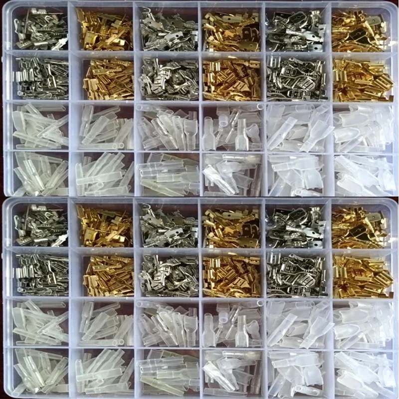 540Pcs 2.8/4.8/6.3mm Crimp Terminals Insulated Seal Electrical Wire Connectors Crimp Terminal Connector Assortment Kit