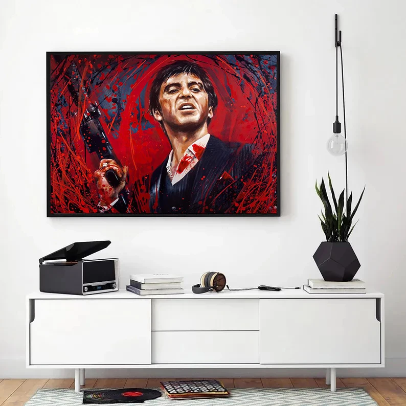 Scarface Tony Montana Al Pacino Series Dollars/Money/Cash World Is Yours HD Print Canvas Painting Bedroom Office Home Decoration