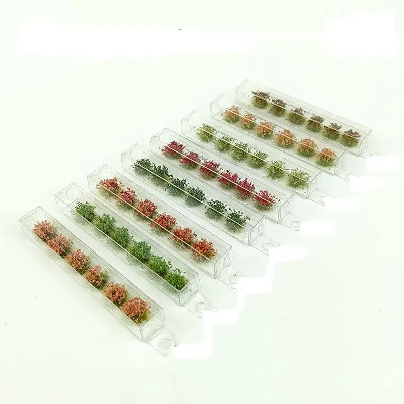 Model Miniature Cluster Flower Static Grass  plant for HO Trail Railway Dollhouse DIy Diorama Railroad  scenery flowers