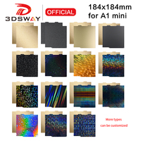 3DSWAY 3D Printer Parts Bambu Lab A1 mini Double sided PEI Build Plate Smooth Textured Spring Steel Sheet PEO/PET/PEY 184x184mm