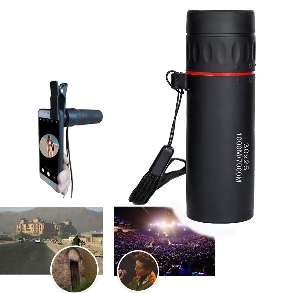 30X25 Portable For Travel Hunting Zoom 10X Scope High Definition Monocular Climbing Accessories Telescope Binoculars