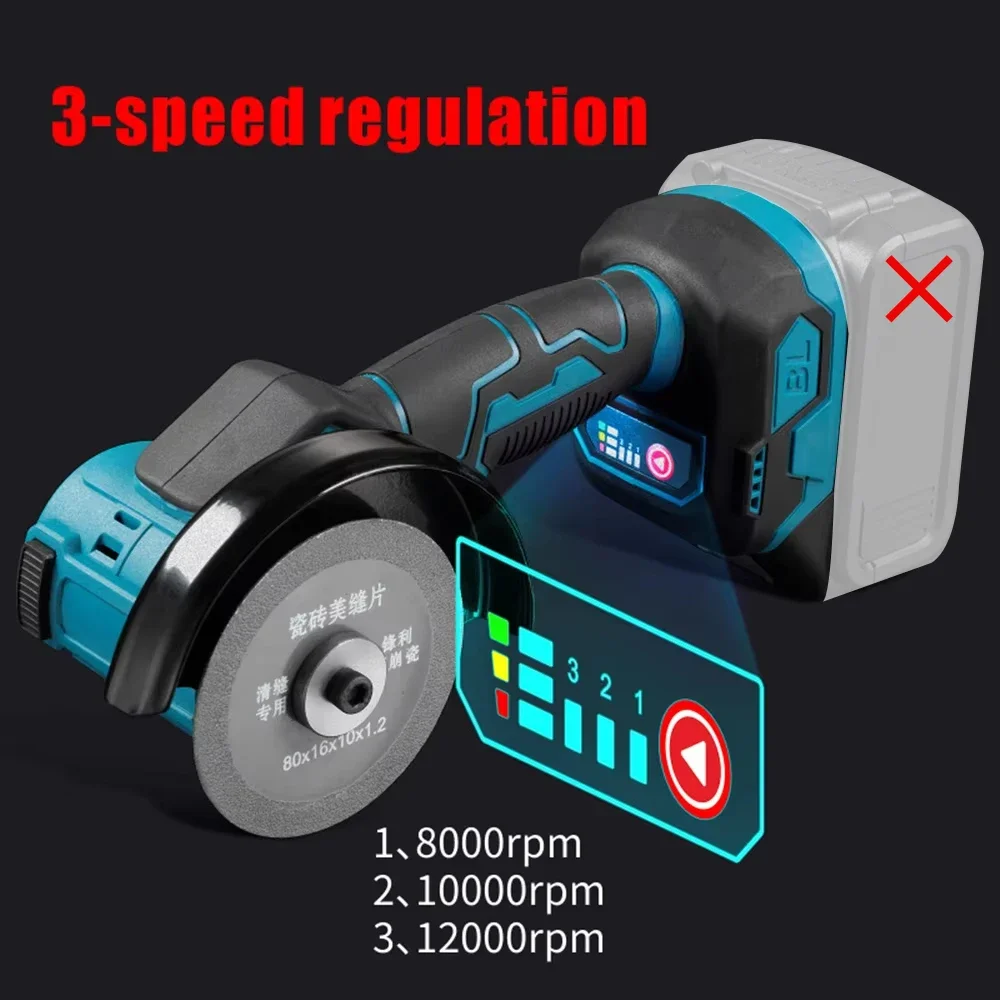

Mini 18V brushless Angle Grinder M10 Electric Polishing grinder Makita Battery cordless 3 "with brush external rotation