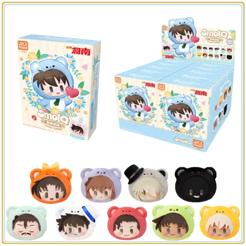 

Detective Conan Xiong Xiong Bear Detective Chapter Plush Blind Box Cute Anime Dolls Kaitou Conan Decoration Big Head Pendant
