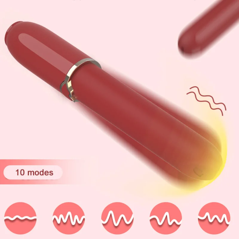 

10 Speed Lipsticks Bullet Vibrator For Women Finger G-Spot Stimulator Vibrating Erotic Sex Toy Masturbator Vagina Female Adult