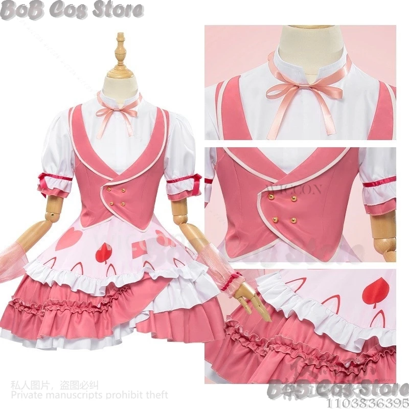 Hinamori Amu Anime Shugo Chara Cosplay Costume PINK Kawaii Lolita Dress Hat Jirai Kei Girl Woman Wig Halloween Outfit Customized