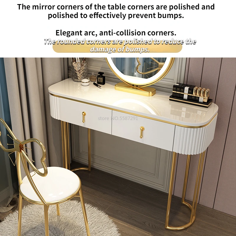 Bedroom Cabinets Luxury Solid Dresser Tables Vanity Modern Makeup Dressing Table With Mirror Comfortable With Bedroom Drawers