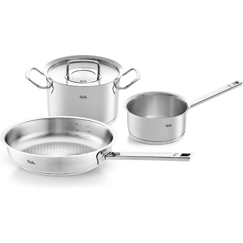 Fissler Original-Profi Collection Stainless Steel 8 Piece Set with Metal Lids