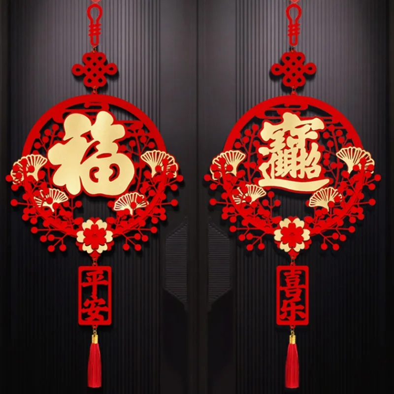 Classical Hanging Pendant With Tassels Ornament Window Door Adornment Festival Large Pendant Red Decor Chinese New Year Decor