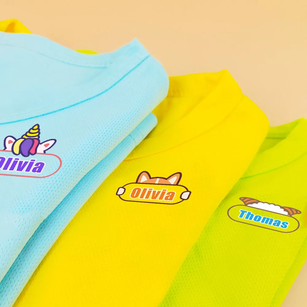 Custom Iron on Name Sticker Personlized Heat Transfers for Clothes Stickers Print on T-Shirt Tag Hoodies Patches Clothing Label view 5