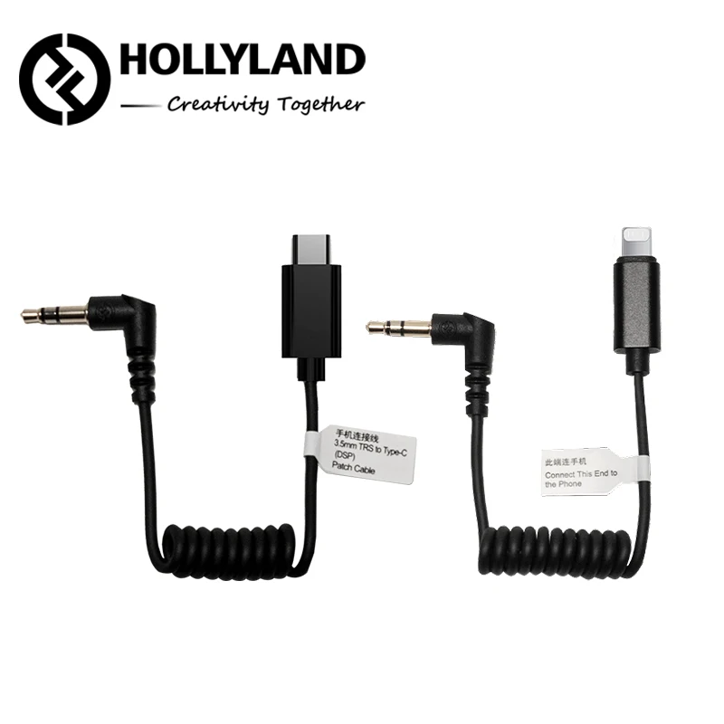 Hollyland 3,5 мм кабель для подсветки типа C от TRS к Lark 150 M1 Duo, портативный практичный кабель для ПК, ноутбука, Android