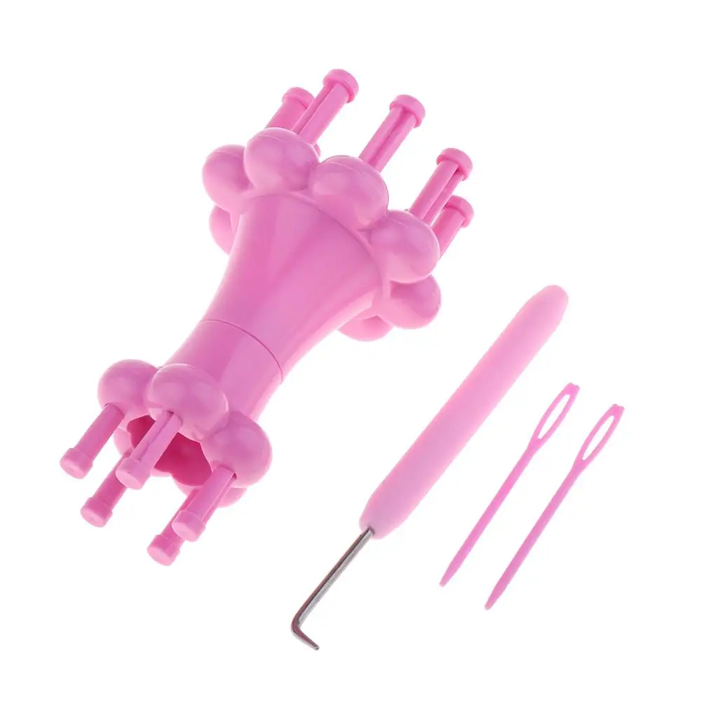 Plastic Spool Knitting Machine with Hook and Needle Braid Maker for Weaving Loom DIY Crafts and Cording
