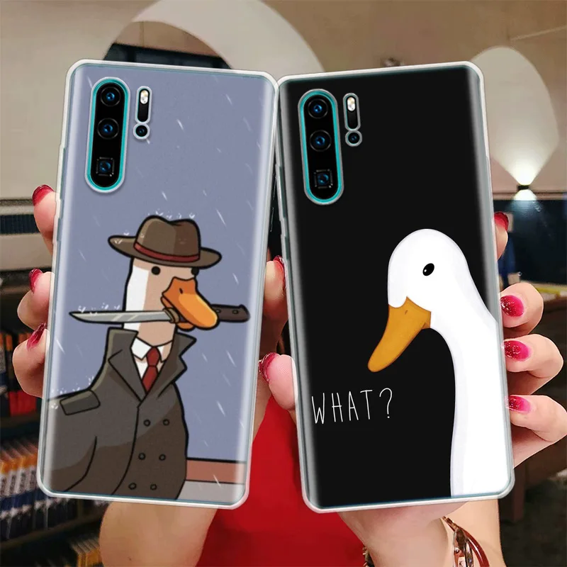 Cartoon Cute Goose Game Silicon Call Phone Case For Huawei Y5 Y6 Y7 Y9 Honor 10 Lite 9 8A Pro 8S 8X P Smart Z 2019 9X 10i 20 7X