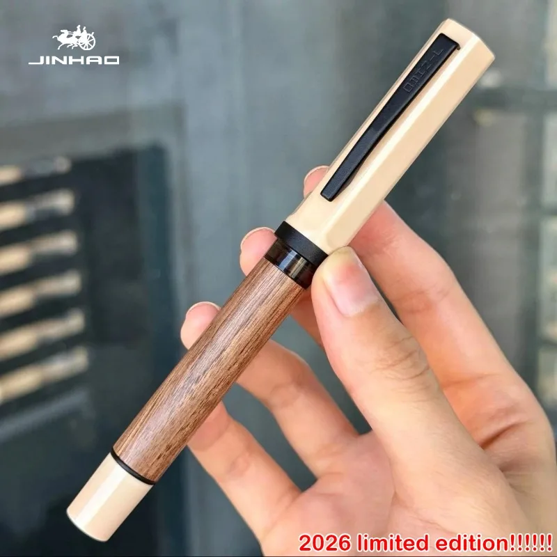 2026 Limited Edition! JINHAO 58 Wood Fountain Pen Calligraphy ink Pens EF F Nib Ink Pen School Office Supplies Stationery view 2