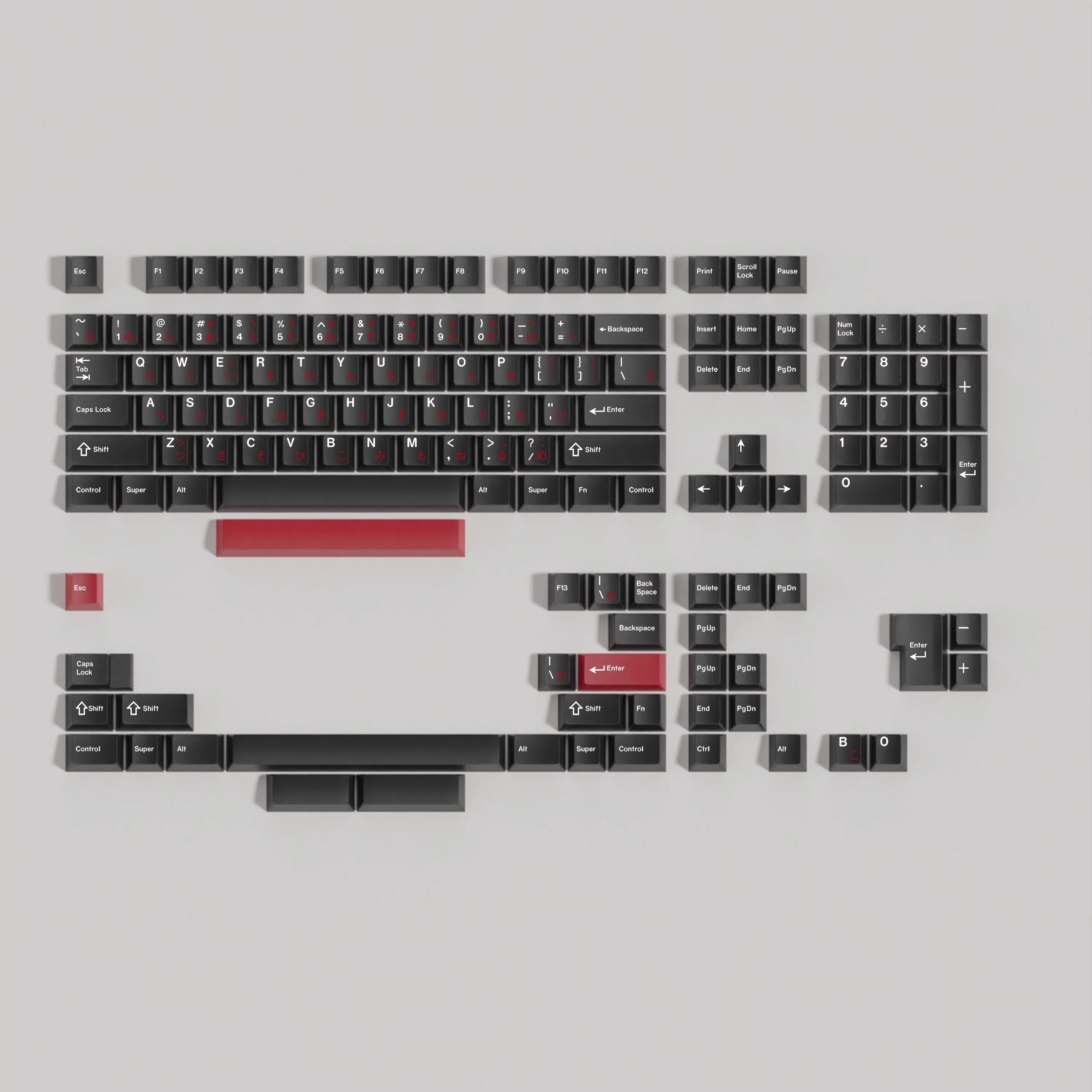 GMK WoB Red Cyrillic キーキャップ 自作キーボード GMK CYL WoB Red