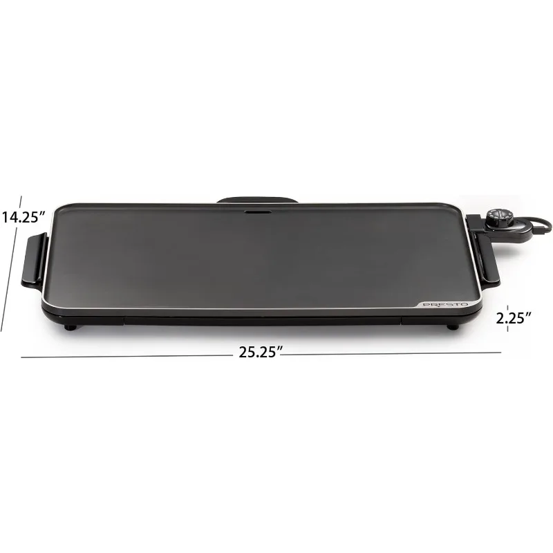 OUIO Slimline Griddle, Black, 22"