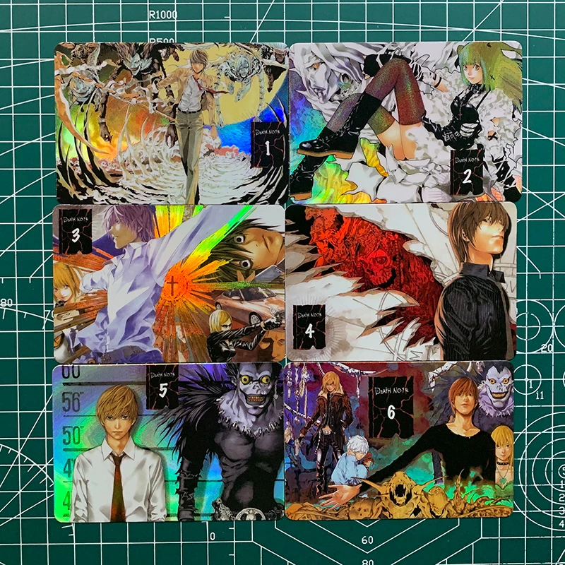 Death Note Anime Characters Yagami Light Misa Misa DIY Homemade Bronzing Game Toys Collection Card Christmas Birthday Gift