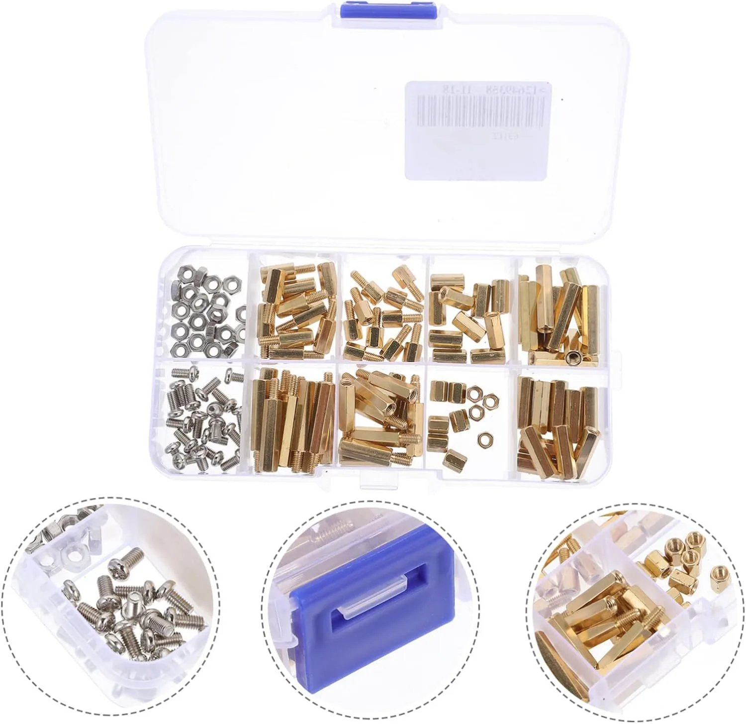 120PCS M3 Hex Standoff Spacer Kit - Brass Male Female Threaded Column + Nuts Screws Assortment for PCB Raspberry Pi Laptop Mothe