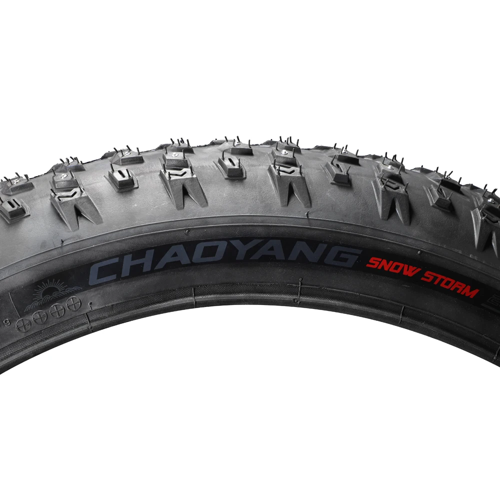 Chaoyang bicycle nail tire 26x4.0 120TPI 2C-MTB anti puncture snow bike winter spikes tyre ultralight 1550g fatbike assesiorers