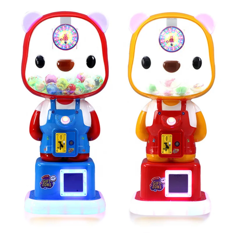 

newest arcade coin operated machines bear capsule lollipop toy vending machine