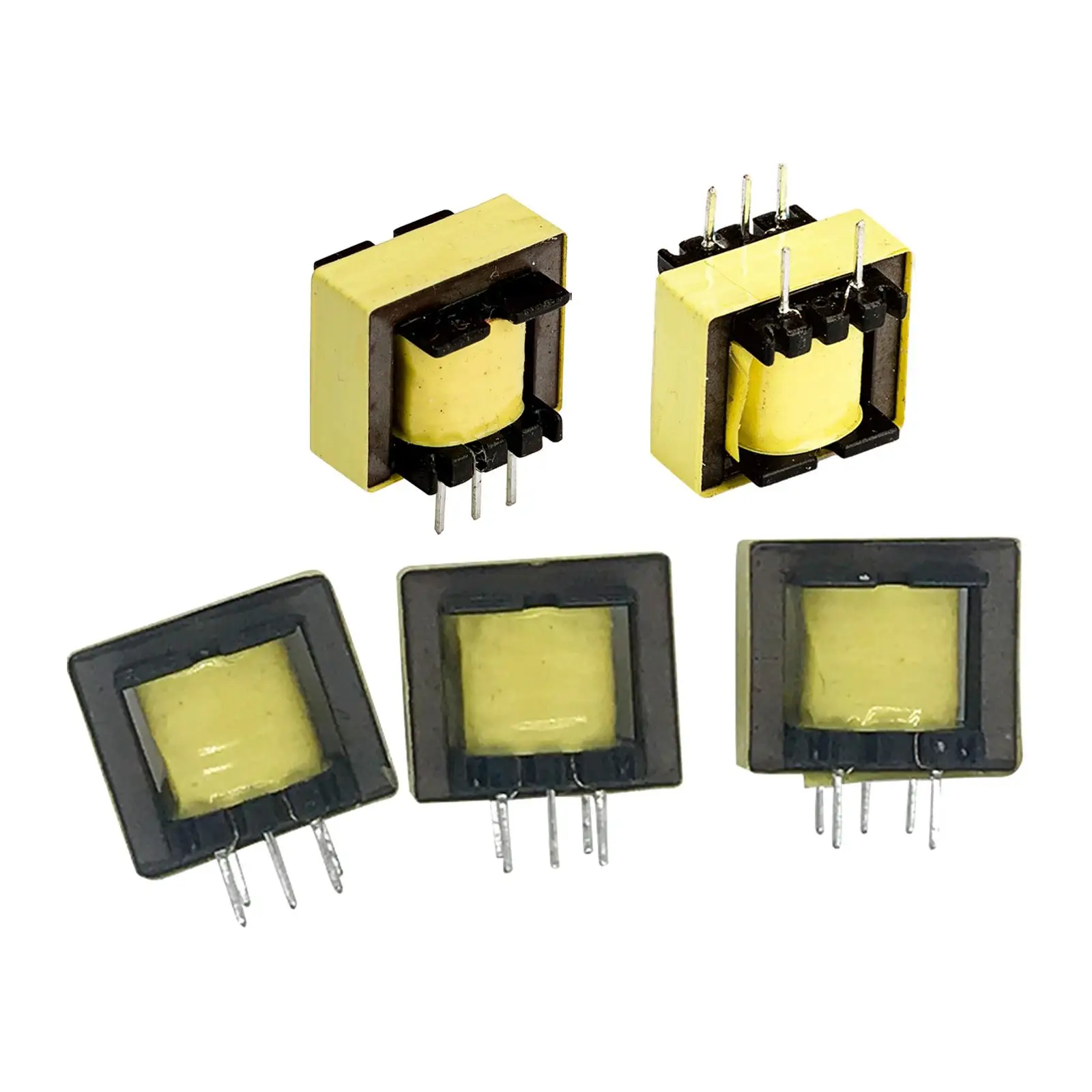 5 Pieces EE16 Audio Transformer Compact Lightweight Metal Multipurpose Coupling Transformer for Household School Broadcast