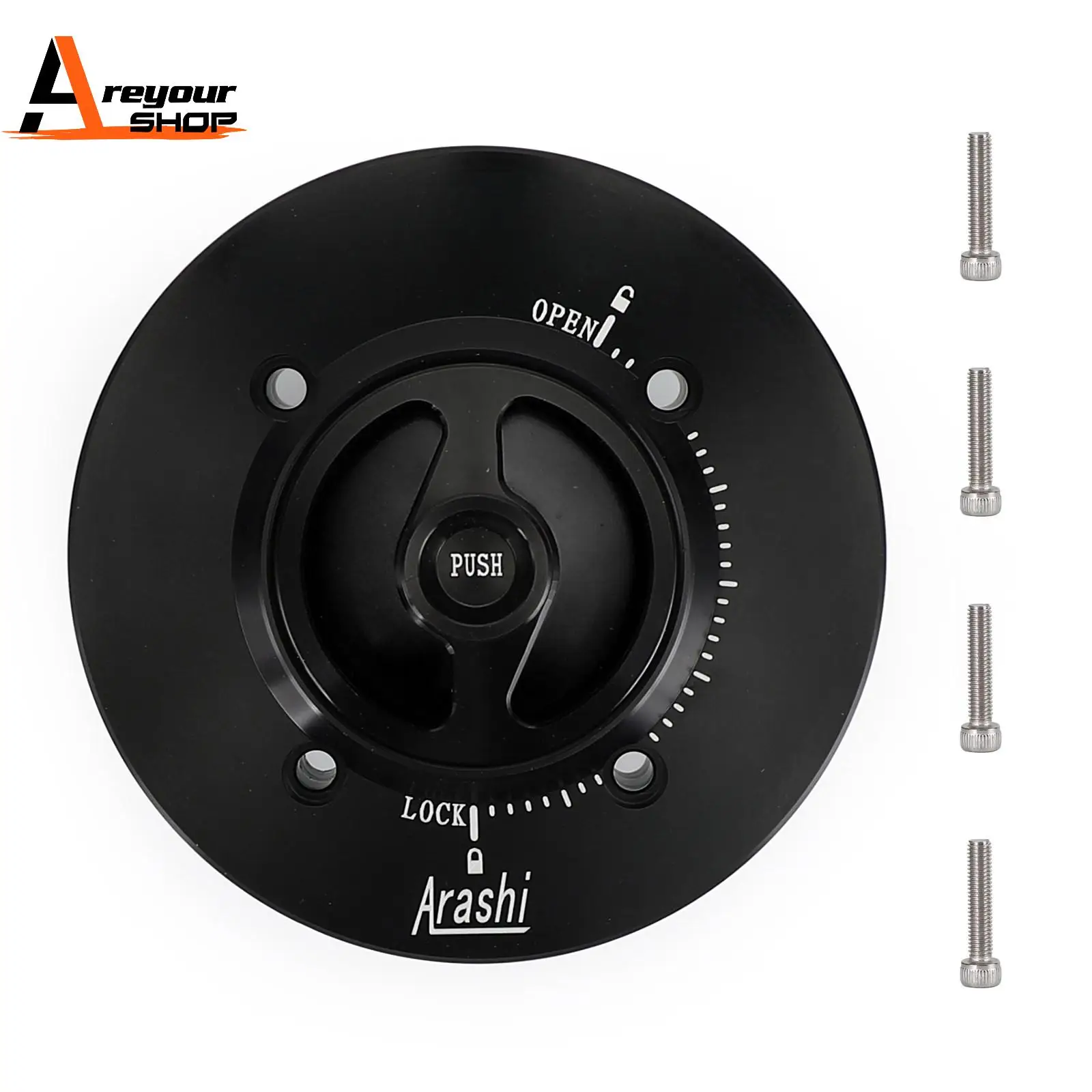 

Крышка топливного бензобака без ключа с ЧПУ, черная, подходит для Kawasaki EX400 Ninja 400 2018-2019