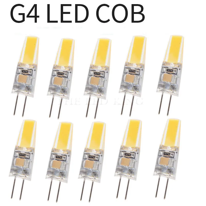 

10x Dimmable Mini G4 LED COB Lamp 6W Bulb AC DC 12V 220V Candle Silicone Lights Replace 30W 40W Halogen for Chandelier Spotlight