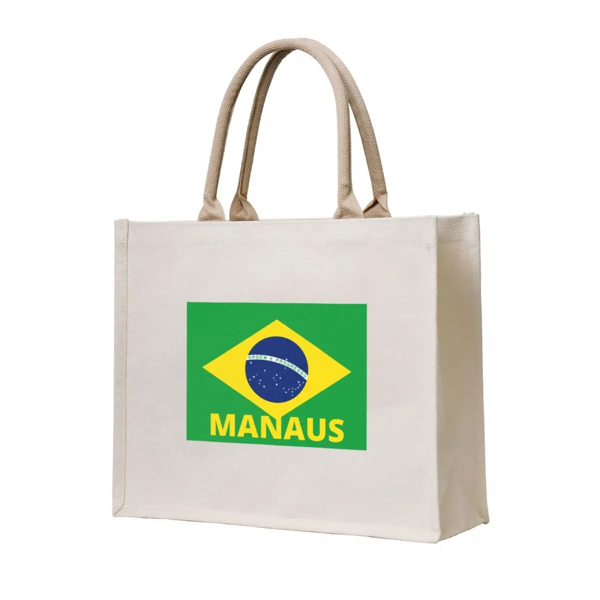

Manaus City in Brazilian Flag Tote Bag custom tote bag Shopper canvas tote bag