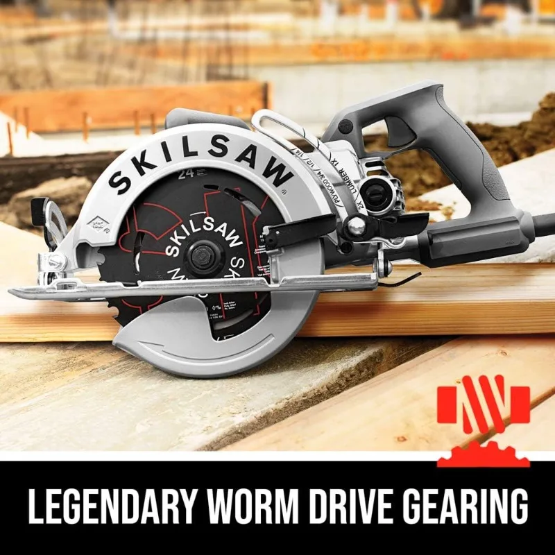 Imagem -02 - Skilsaw Alumínio Worm Drive Circular Saw Spt77w01 15-amp 71 4