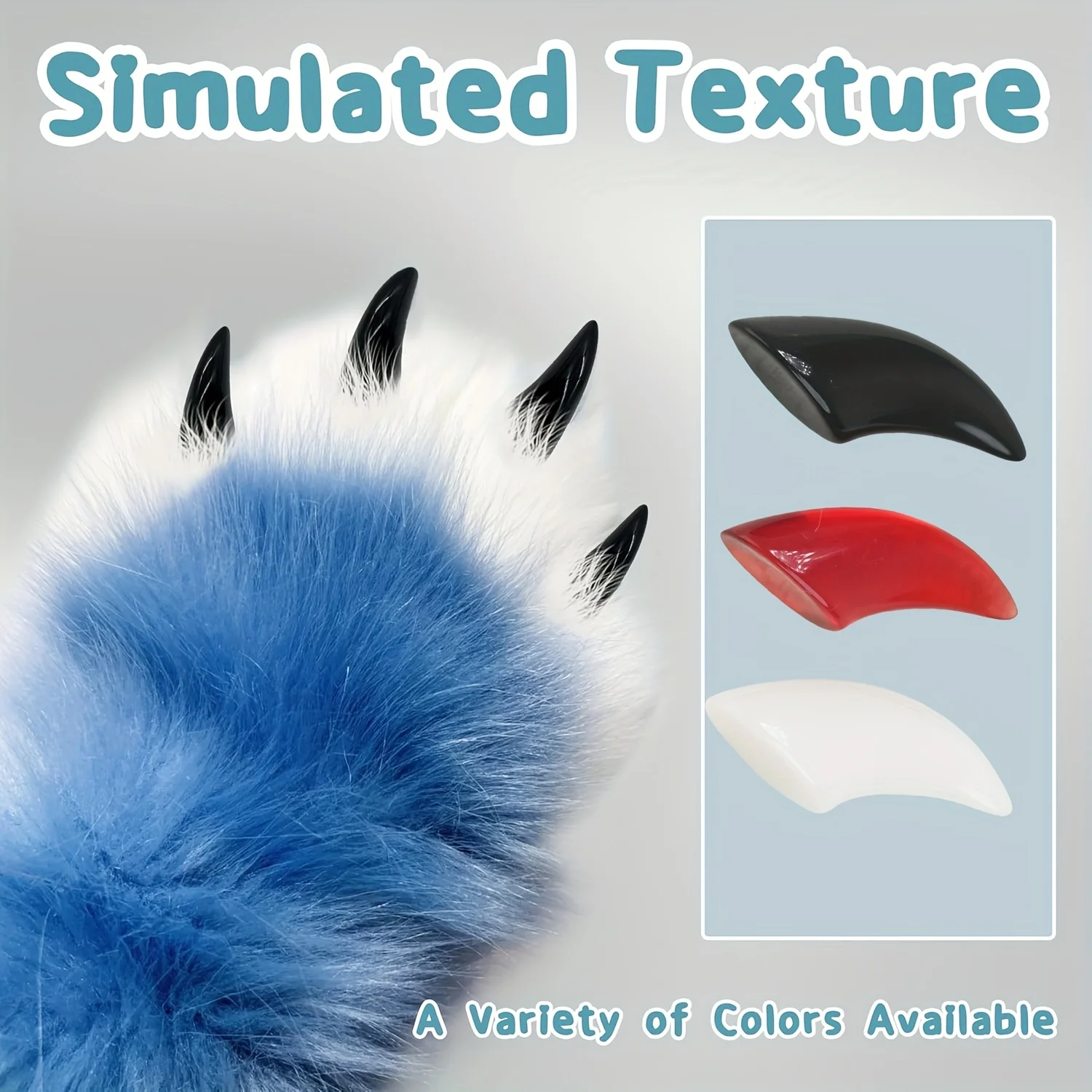 Transparente Harz-Klauenspitzen DIY-Ornamentteile Individuelle Dekoration für Handgefertigte Fursuit-Pfoten-Handschuhe
