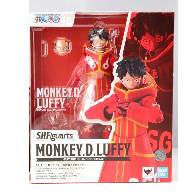 Bandai Genuino SHF ONE PIECE Monkey D Rufy -FUTURE ISLAND EGGHEAD- Anime Action Figure Da Collezione Modello Giocattoli Regalo Per Bambini