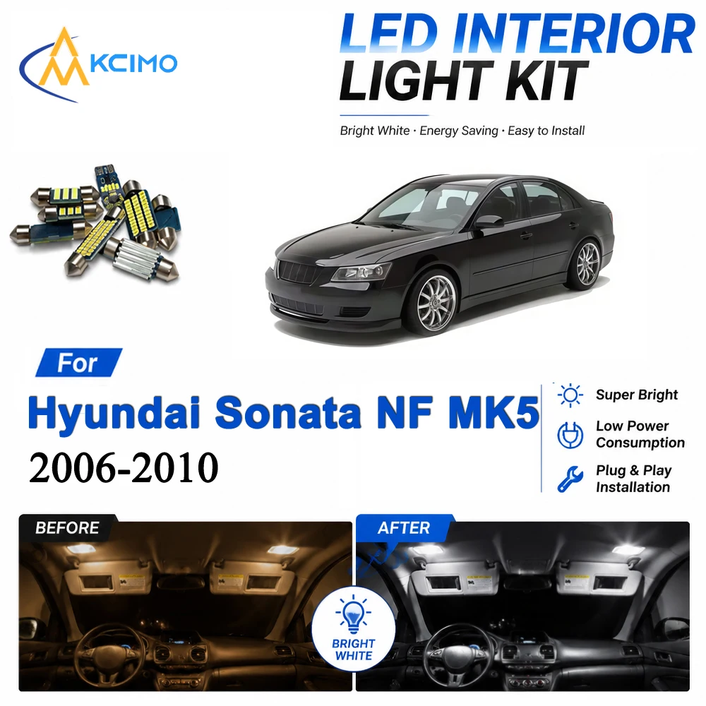 Dome Map Car Interior Reading Light For Hyundai Sonata NF MK5 2006-2010 Super Bright Cabin Illumination Auto Accessories