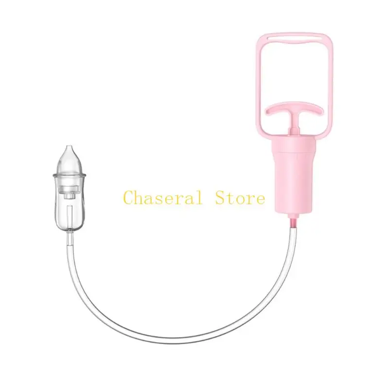 E7CE Manual Baby Nasal Aspirator Soft Silicone Tip Portable Nose Cleaner Strong Suction For Infant And Child Use