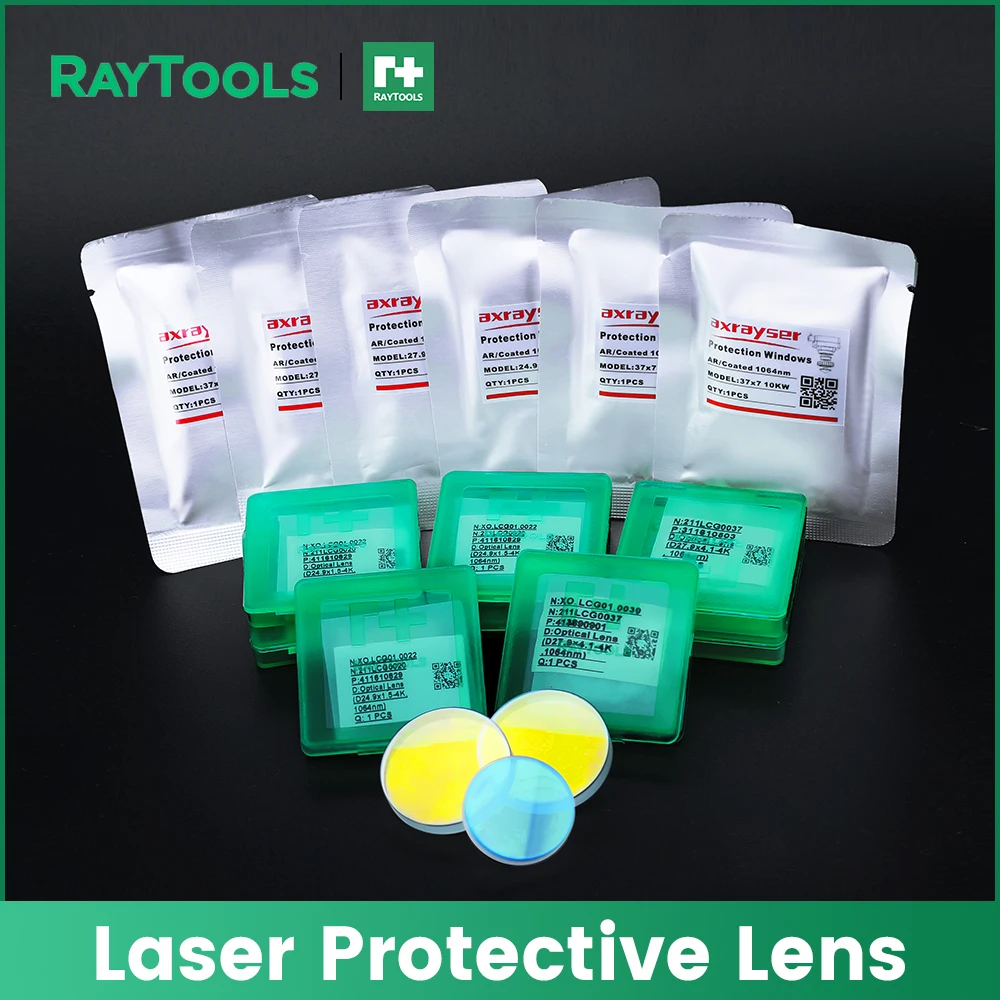 Raytools Original Laser Protective Lens 18x2 27.9x4.1 37x7 211LCG0020 Protection Glass for Raytools Laser Cutting Head