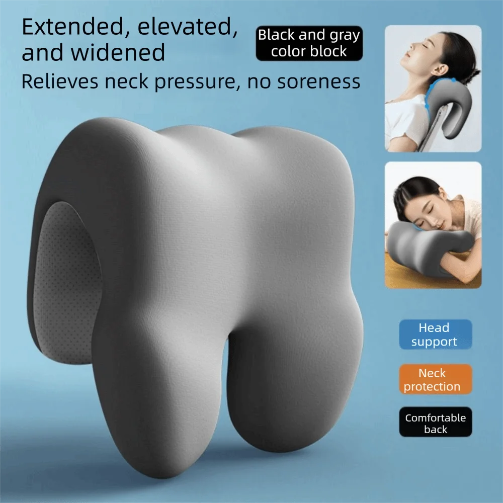 

Моющийся чехол для офисного кресла, дышащая подушка для поддержки шеи с двойной опорой, удобная, простая в использовании.