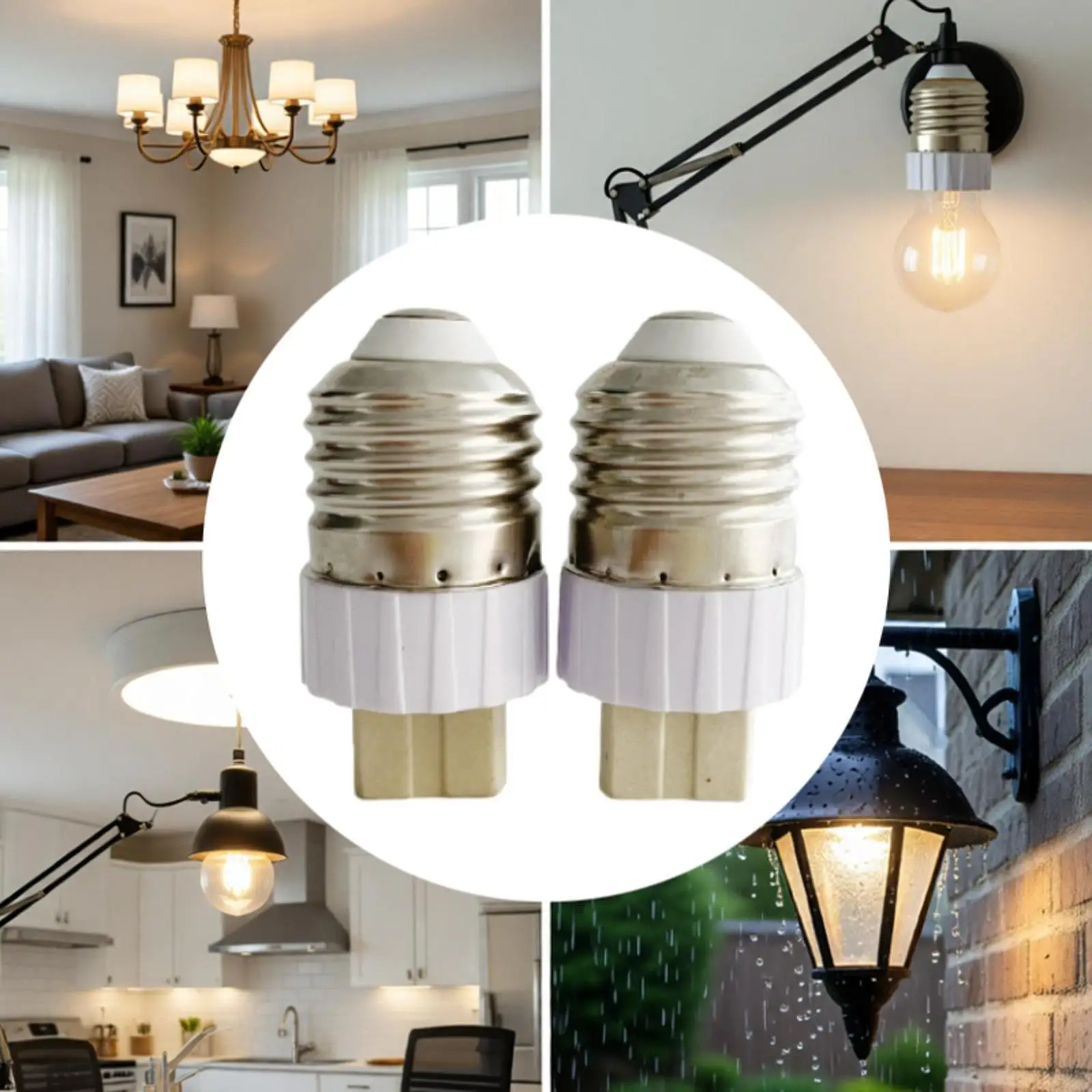 

E27 to G9 Lamp Base Converter High Temperature Resistant Socket Adapter for LED Bulb Indoor Lighting