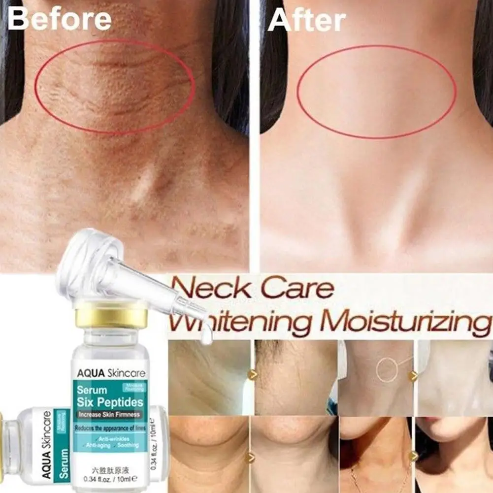 Anti-Aging Whitening Collageen Face Lift Huidverzorgingscrème Anti-Rimpels Hyaluronzuur Huidverzorging Serum Gezicht Zes Peptiden Serum