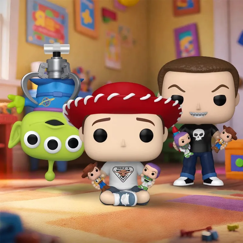 

Genuine Edition FUNKO POP Toy Story: Alien, Andy, Sid Anime Action Desktop Decoration Ornament Model Toys Collectible Model