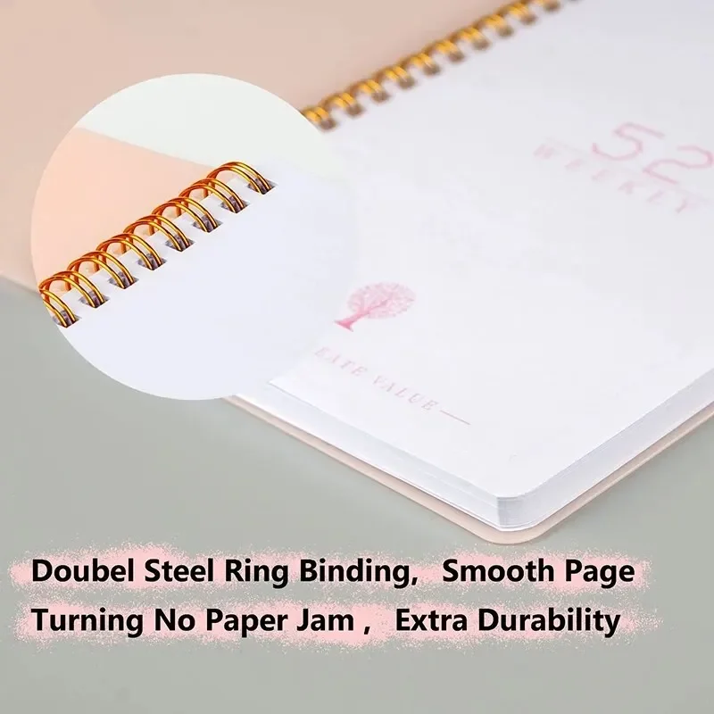 Undated Weekly Planner A5 Weekly Goals Spiral Binding Notebook Planner Agenda Record Daily Plans To Achieve Future Goals