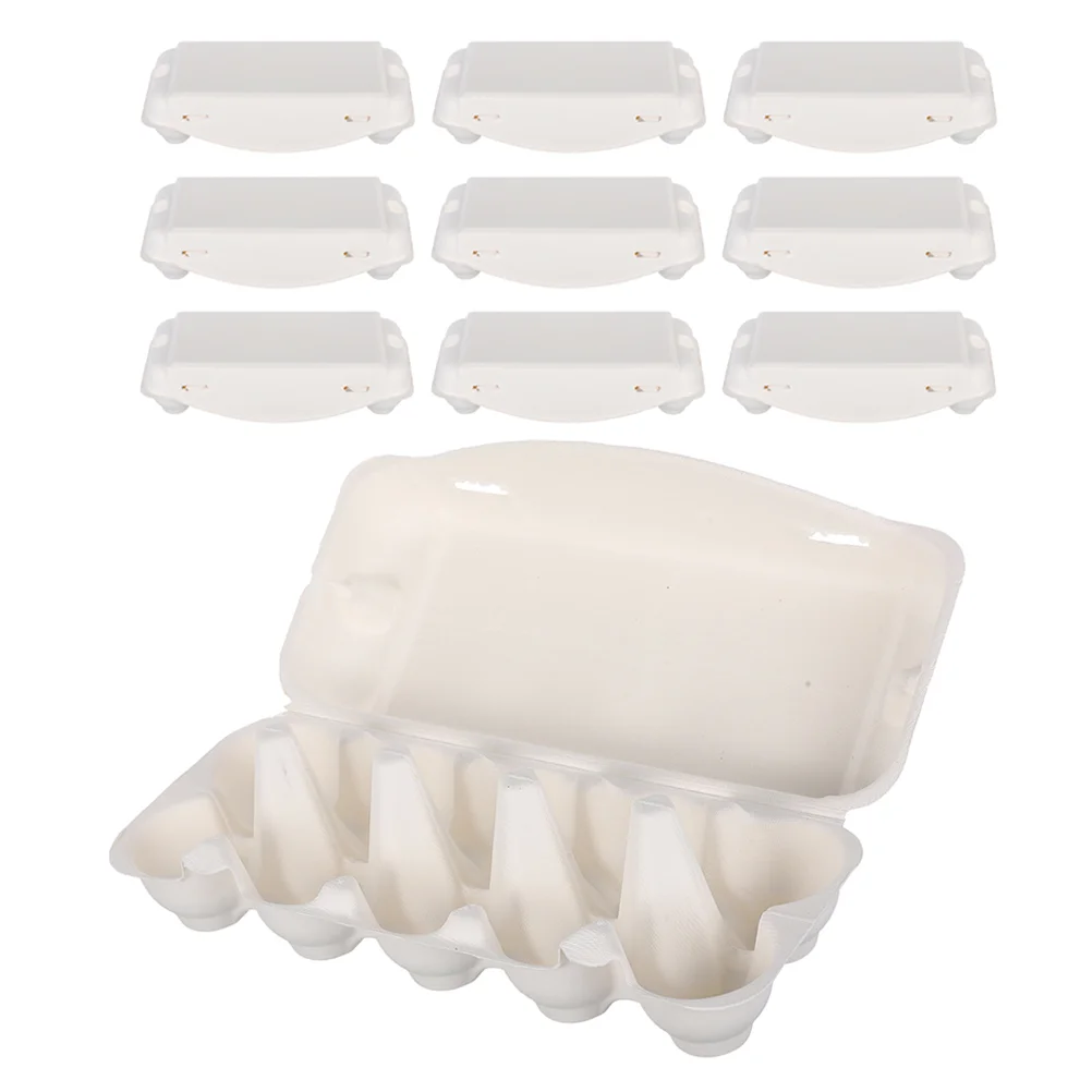 

10 Pcs Egg Carton Protective Cartons Paper Pulp Container Blank Bulk Compartments Crates Home Storage Tray Holder