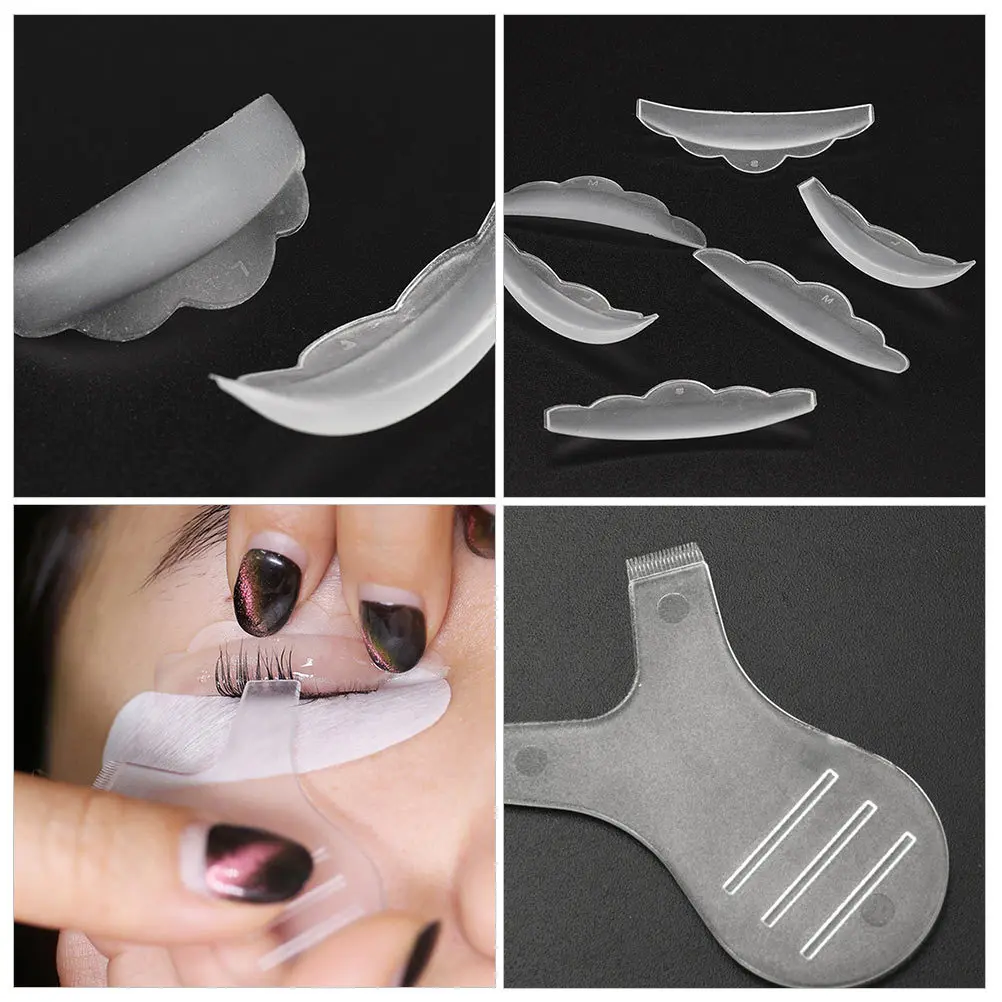 

1Set Eyelash Extension Pad Silicone Safe Gentle Lash Lift Props Eyelash Grafting Tool Makeup Prop for Salon Home Use