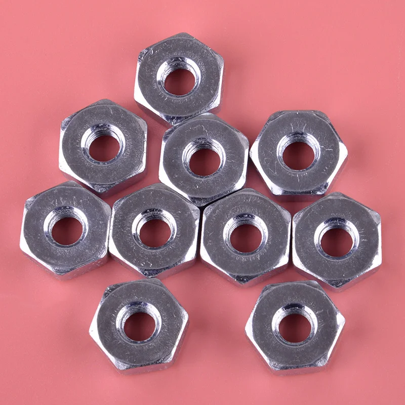 

0000 955 0801 10pcs M8 Bar Nut Silver Fit for Stihl 036 038 039 041 044 046 051 064 065 066 MS170 Chainsaw