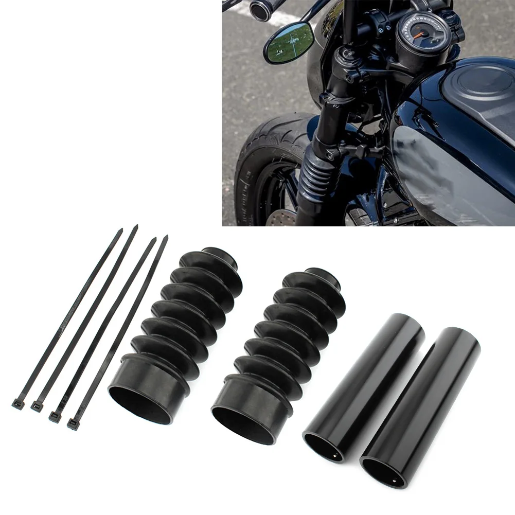 

4Pcs Motorcycle Front Fork Gaiters Cover Boot Shock Dust Cover For Harley Davidson Nightster RH975 2022-2023