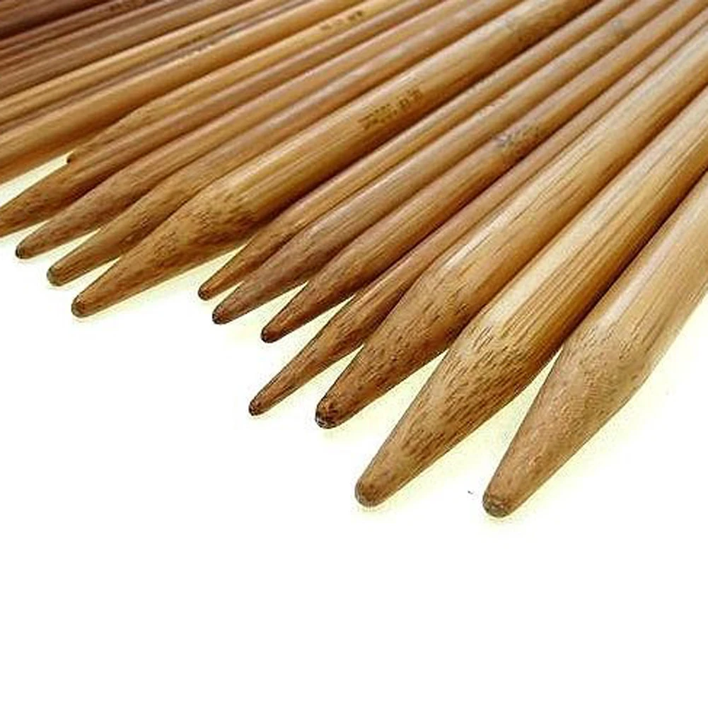 

75Pcs 15 Size Double Pointed Knitting Needles Crochet Needles Carbonized Bamboo Knitting Needles Knitting Accessories