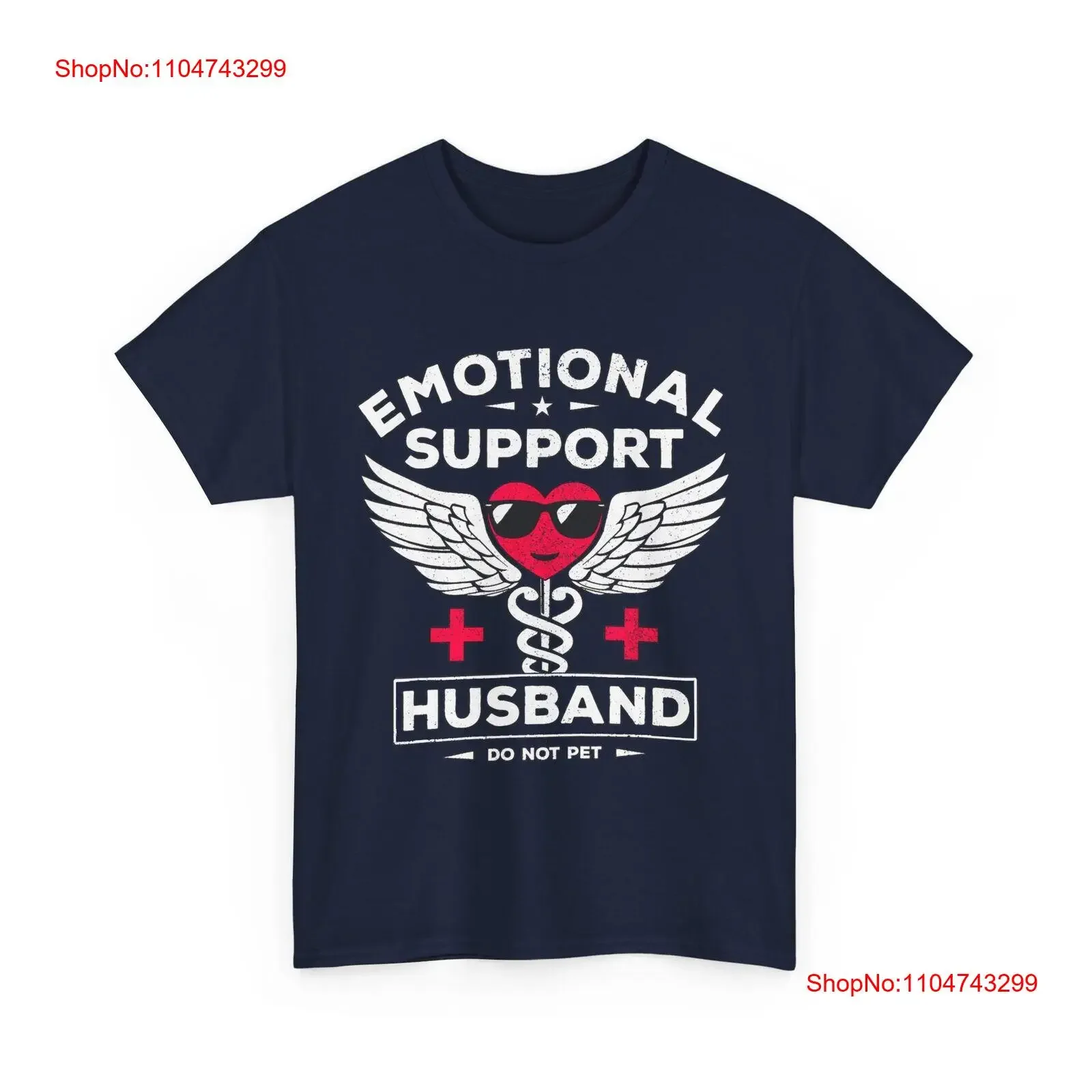 

Emotional Support Husband Do Not PeT T Shirt Supportive Men vintage Washed Slightly Stylish Versatile Comfortable homme
