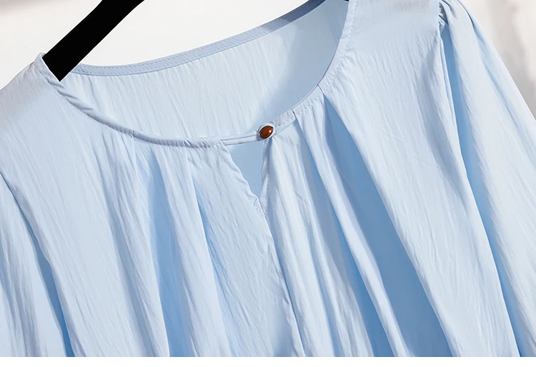 2026 Weiße Bluse mit Kordelzug-Taille, langen Ärmeln, lockerem Schnitt, verjüngendem Peplum, Babydoll-Stil, lässiges Top aus Crinkle-Stoff – Detail 21
